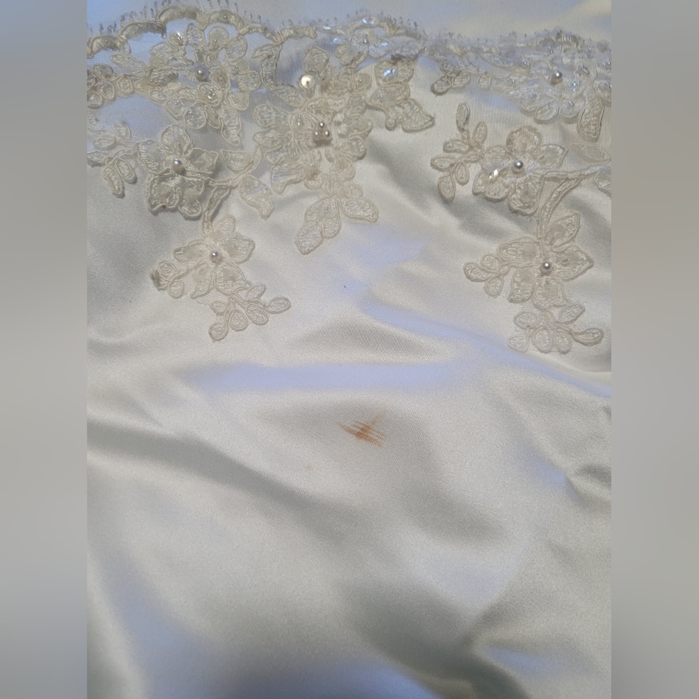 Alfred Angelo Strapless Satin Wedding Dress - Picture 15 of 16